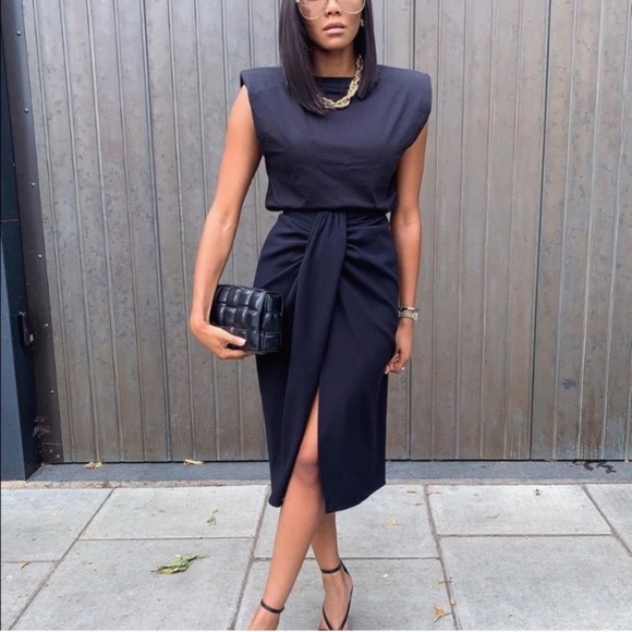 NEW Zara Pareo Midi Wrap Skirt - Picture 2 of 5